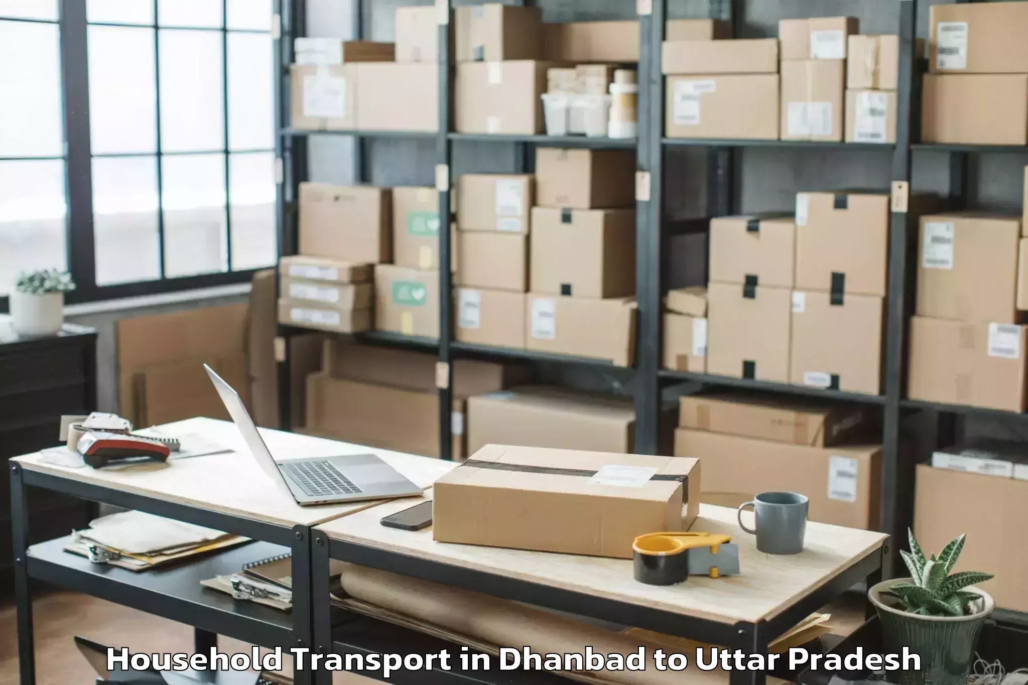 Affordable Dhanbad to Gonda City Household Transport